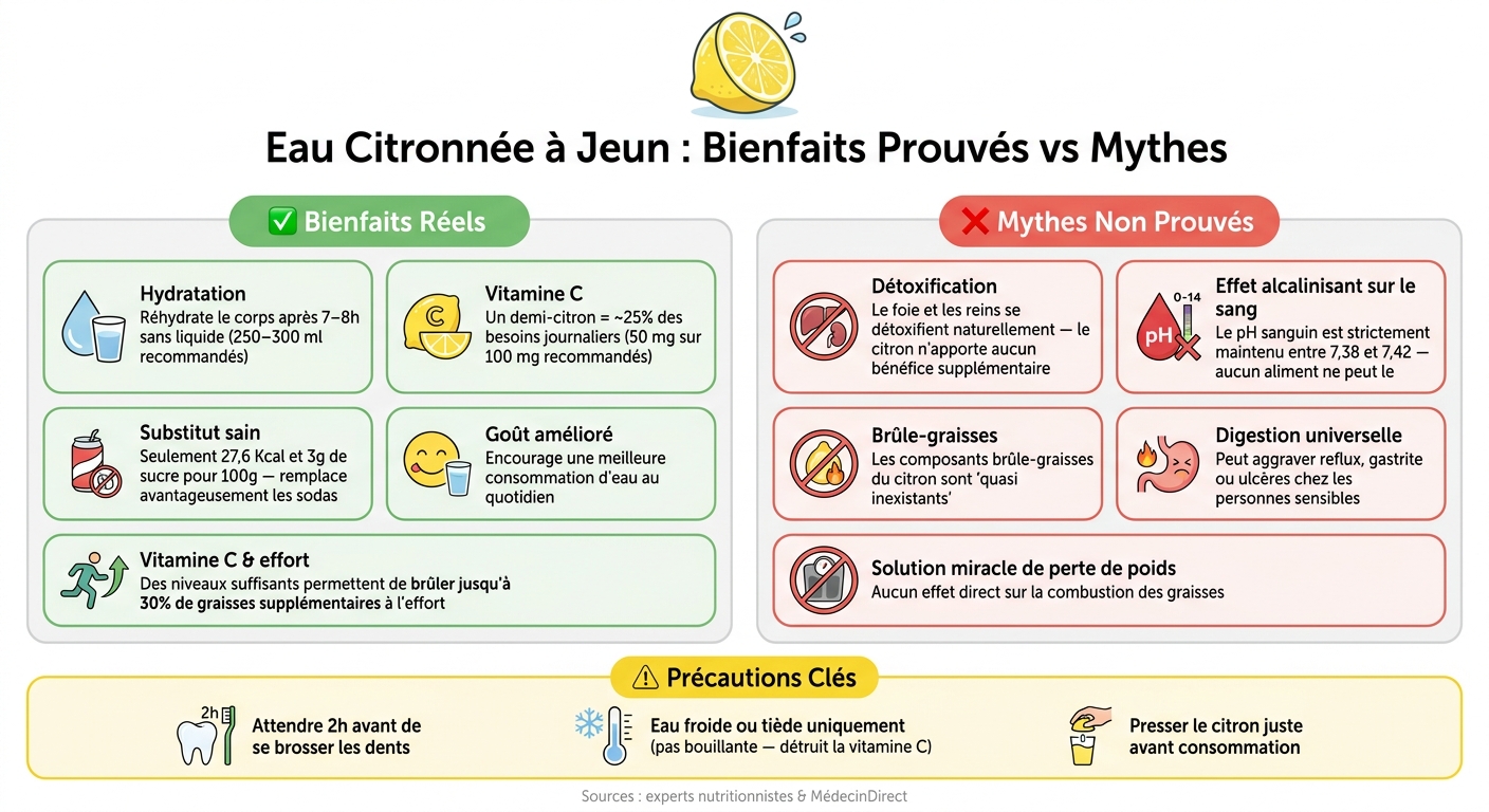 Eau Citronnée à Jeun : Bienfaits Prouvés vs Mythes