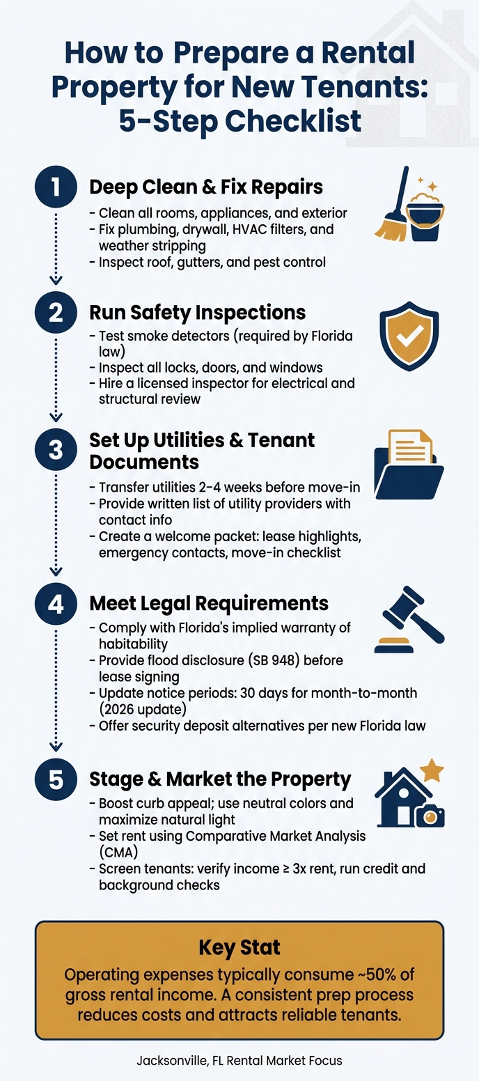 How to Prepare a Rental Property for New Tenants: 5-Step Checklist