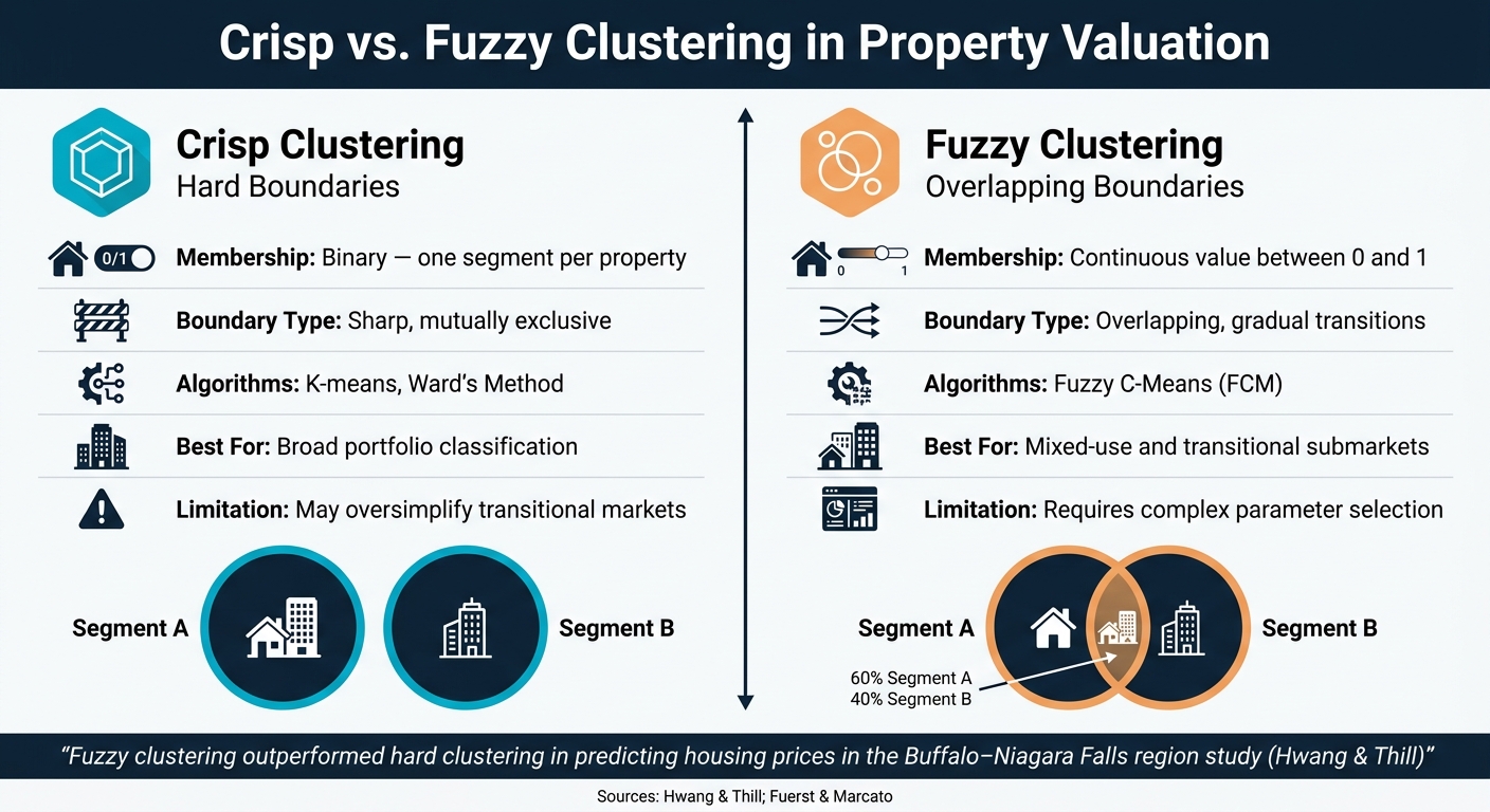 Crisp vs. Fuzzy Clustering in Property Valuation