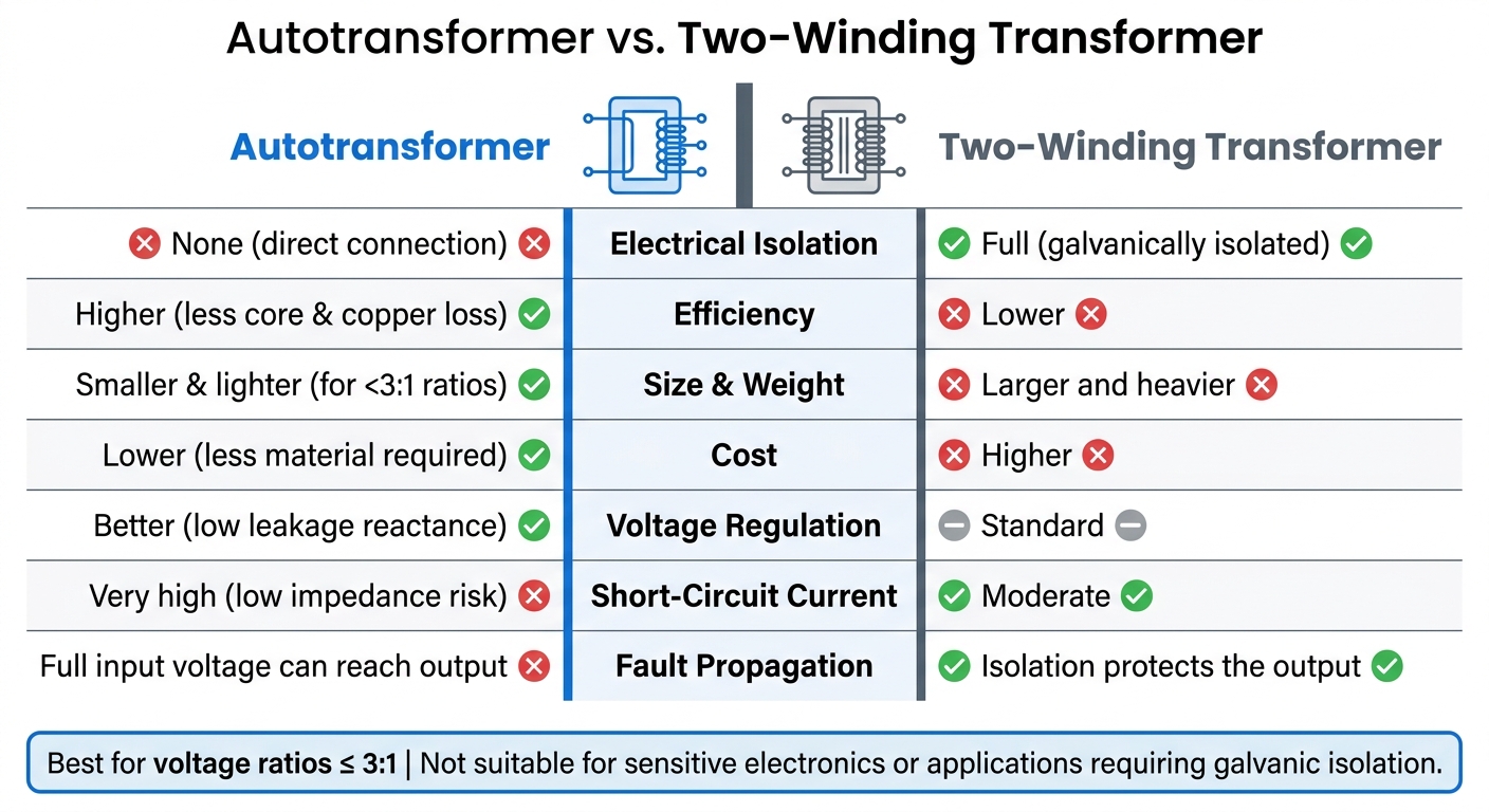Autotransformer vs Two-Winding Transformer: Key Differences
