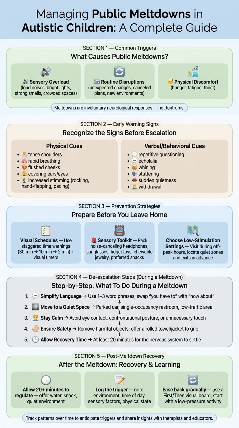 How to Manage Autism Meltdowns in Public: Triggers, Warning Signs & De-escalation Steps