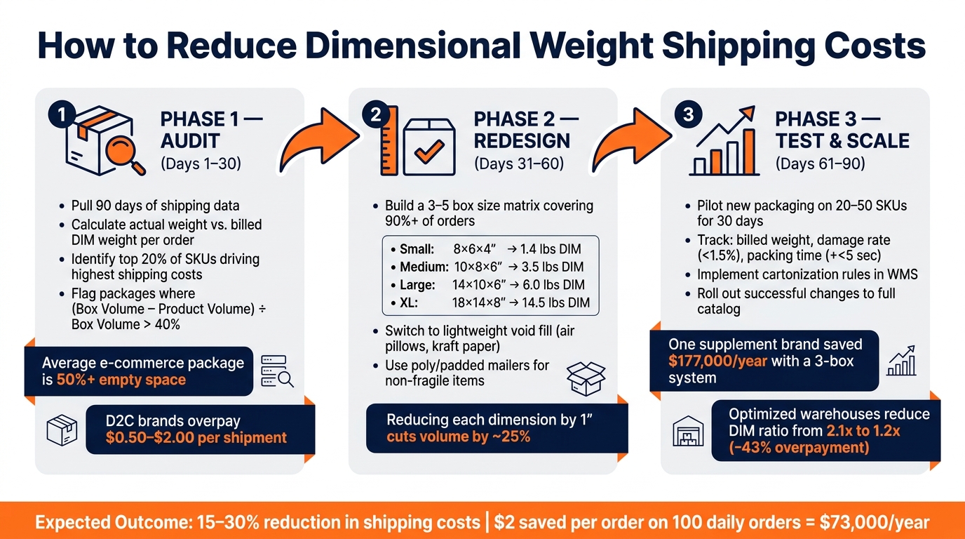 How to Reduce Dimensional Weight Shipping Costs: A Step-by-Step Plan