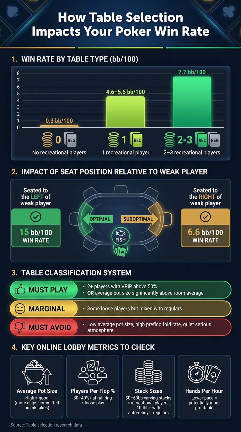 How Table Selection Impacts Your Poker Win Rate