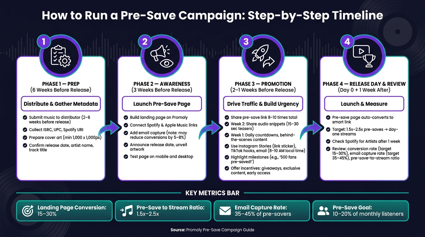 Pre-Save Campaign Timeline: From Setup to Release Day