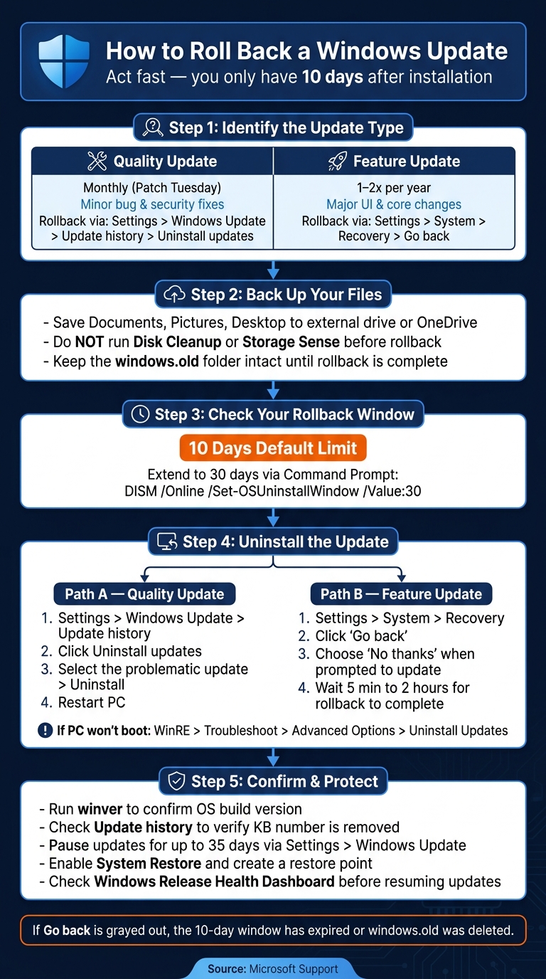How to Roll Back a Windows Update: Step-by-Step