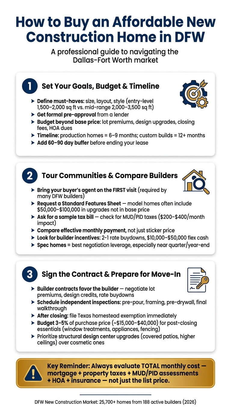 How to Buy an Affordable New Construction Home in DFW: Step-by-Step Guide