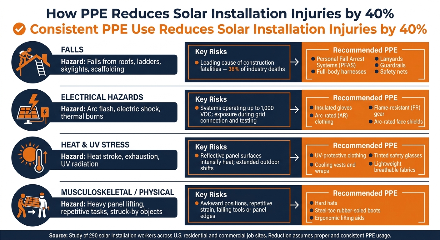 Solar Installation Hazards & PPE Solutions: 40% Injury Reduction Breakdown