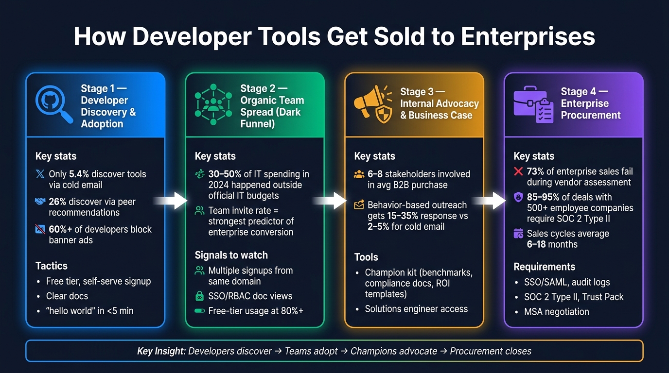 How Developer Tools Get Sold to Enterprises: The Full Journey