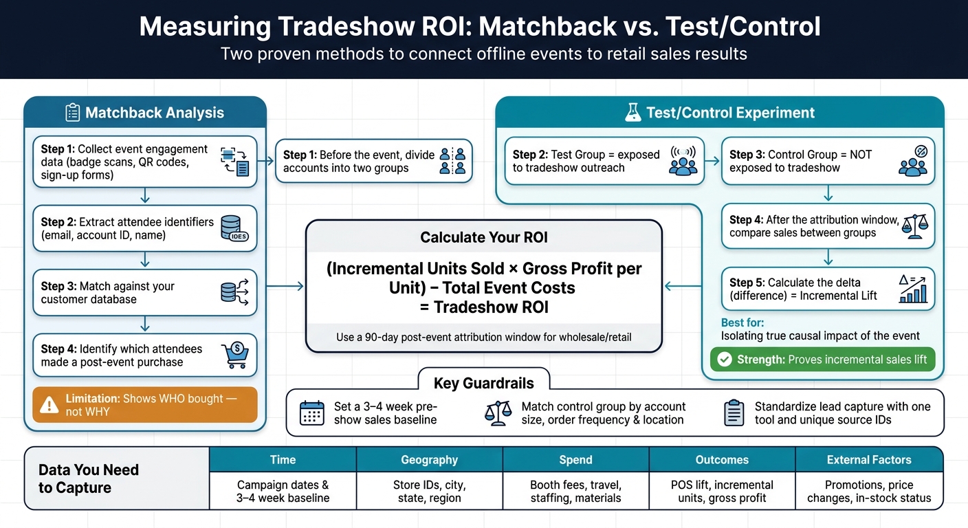 How to Measure Tradeshow ROI: Matchback & Test/Control Framework