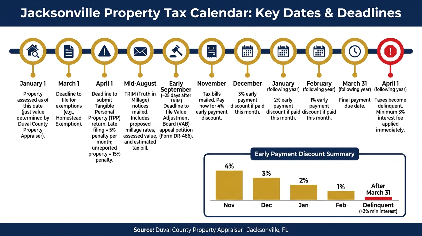 Jacksonville Property Tax Calendar: Key Dates & Deadlines