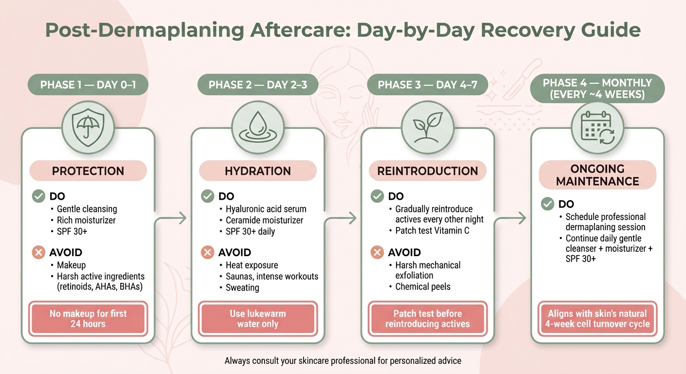 Post-Dermaplaning Aftercare: Day-by-Day Recovery Guide