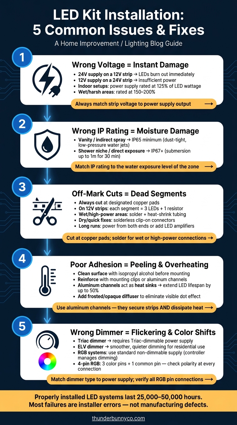 LED Kit Installation: 5 Common Issues & Fixes