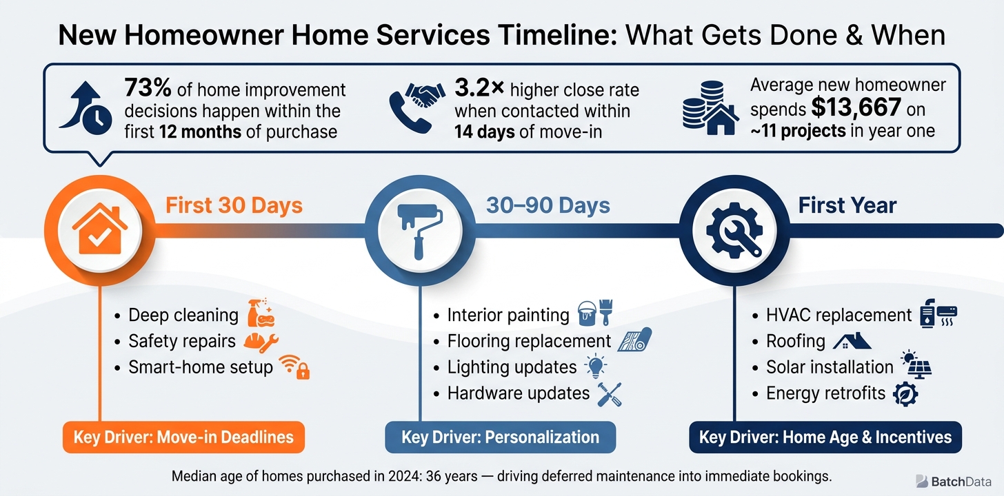 New Homeowner Home Services Timeline: What Gets Done & When