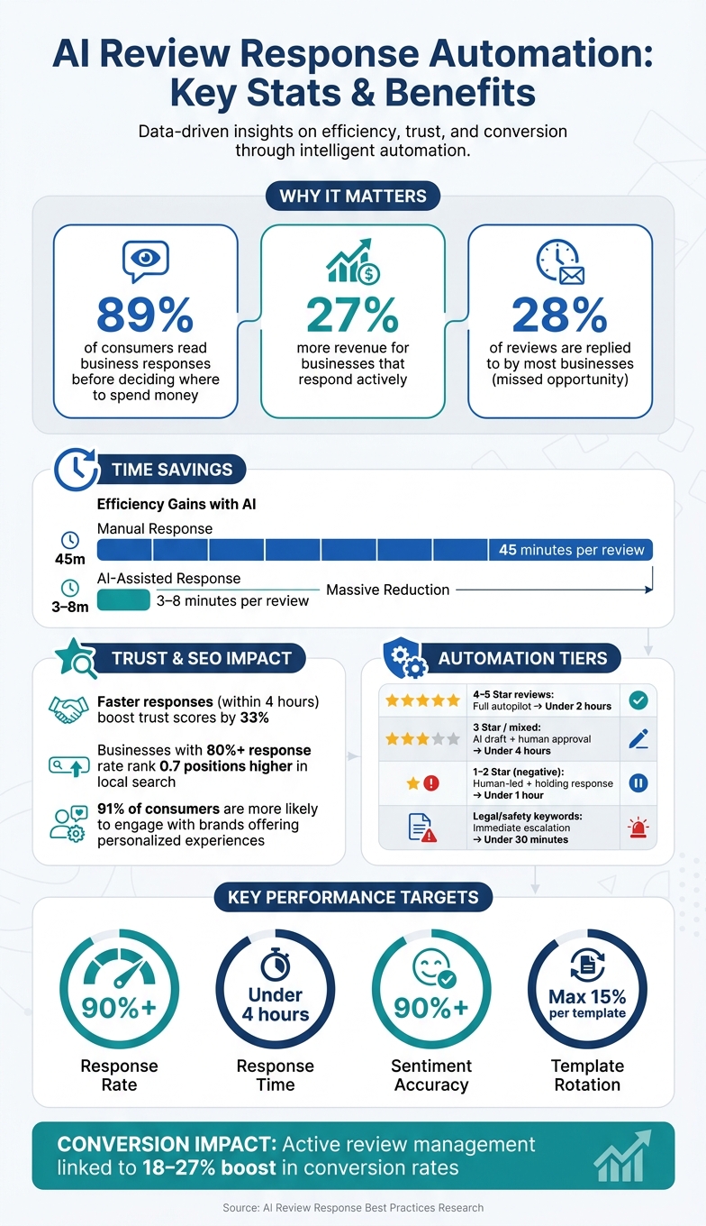 AI Review Response Automation: Key Stats & Benefits