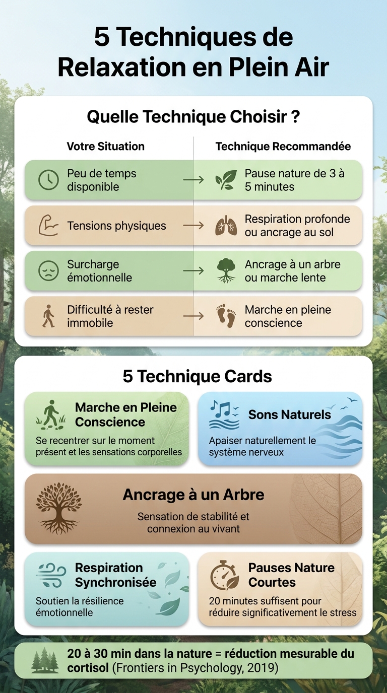 5 Techniques de Relaxation en Plein Air : Guide Rapide