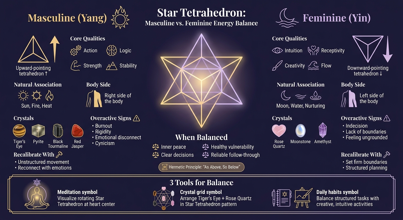 Star Tetrahedron: Masculine vs. Feminine Energy Balance Guide