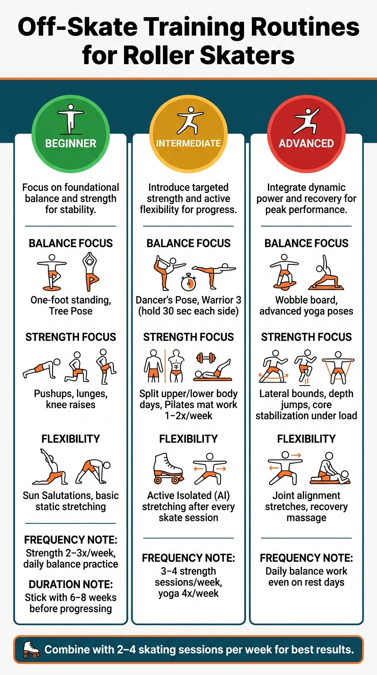 Off-Skate Training Routines: Beginner vs Intermediate vs Advanced