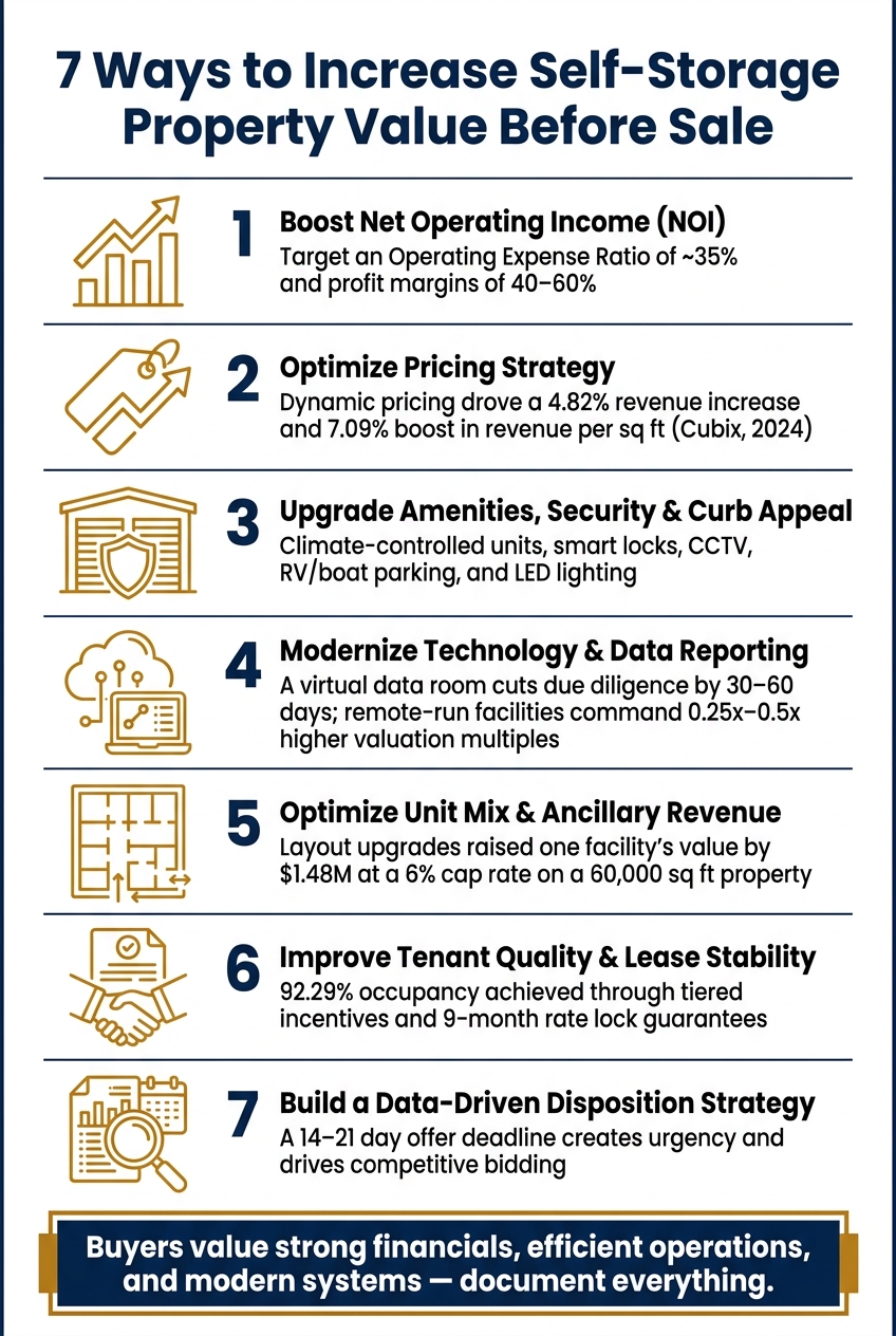 7 Ways to Increase Self-Storage Property Value Before Sale