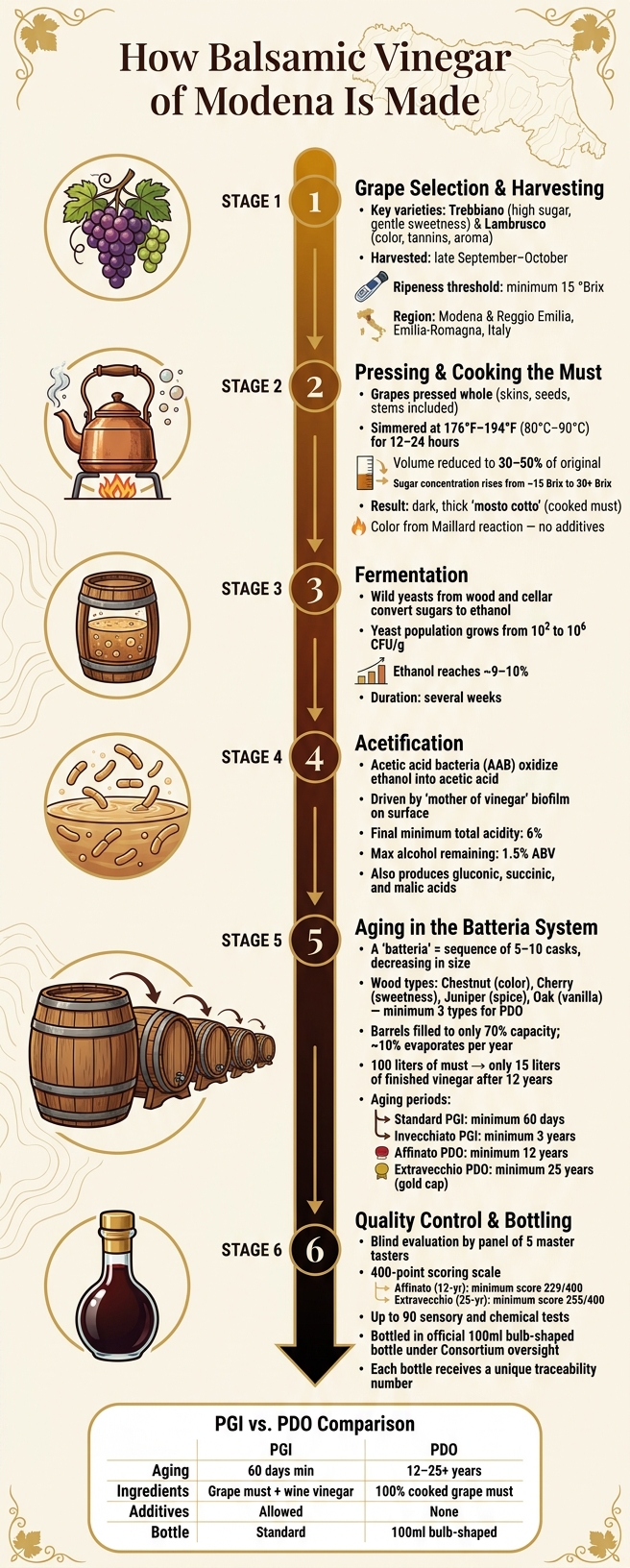 How Balsamic Vinegar of Modena Is Made: Step-by-Step Process