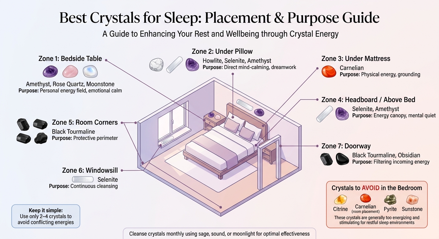 Best Crystals for Sleep: Placement & Purpose Guide