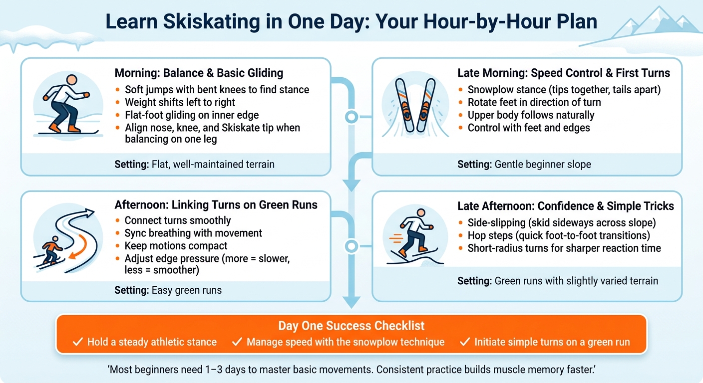 Learn Skiskating in One Day: Hour-by-Hour Beginner Plan