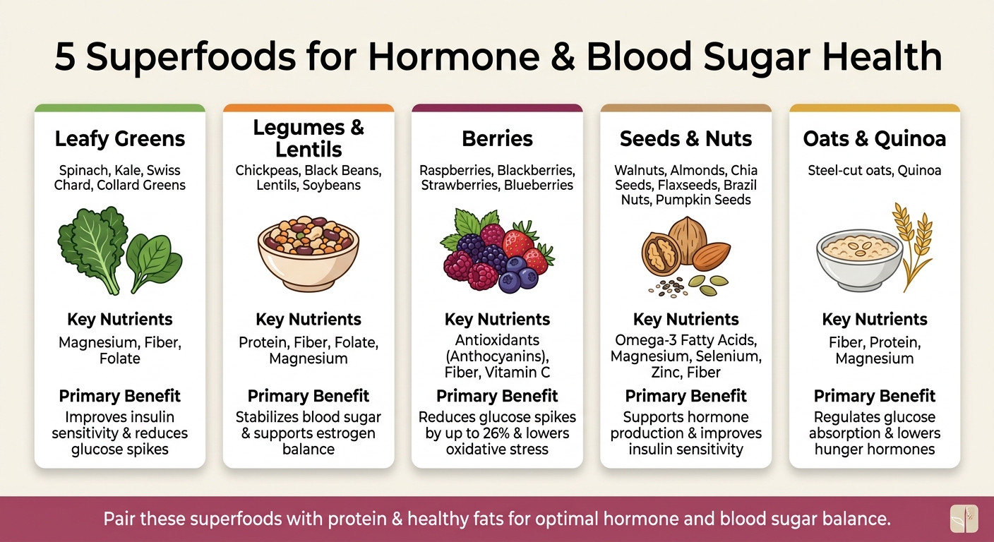 5 Superfoods for Hormone & Blood Sugar Health: Key Nutrients & Benefits