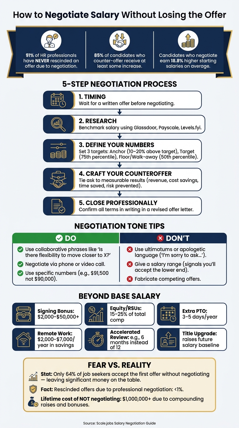 How to Negotiate Salary Without Losing the Offer: Step-by-Step Guide