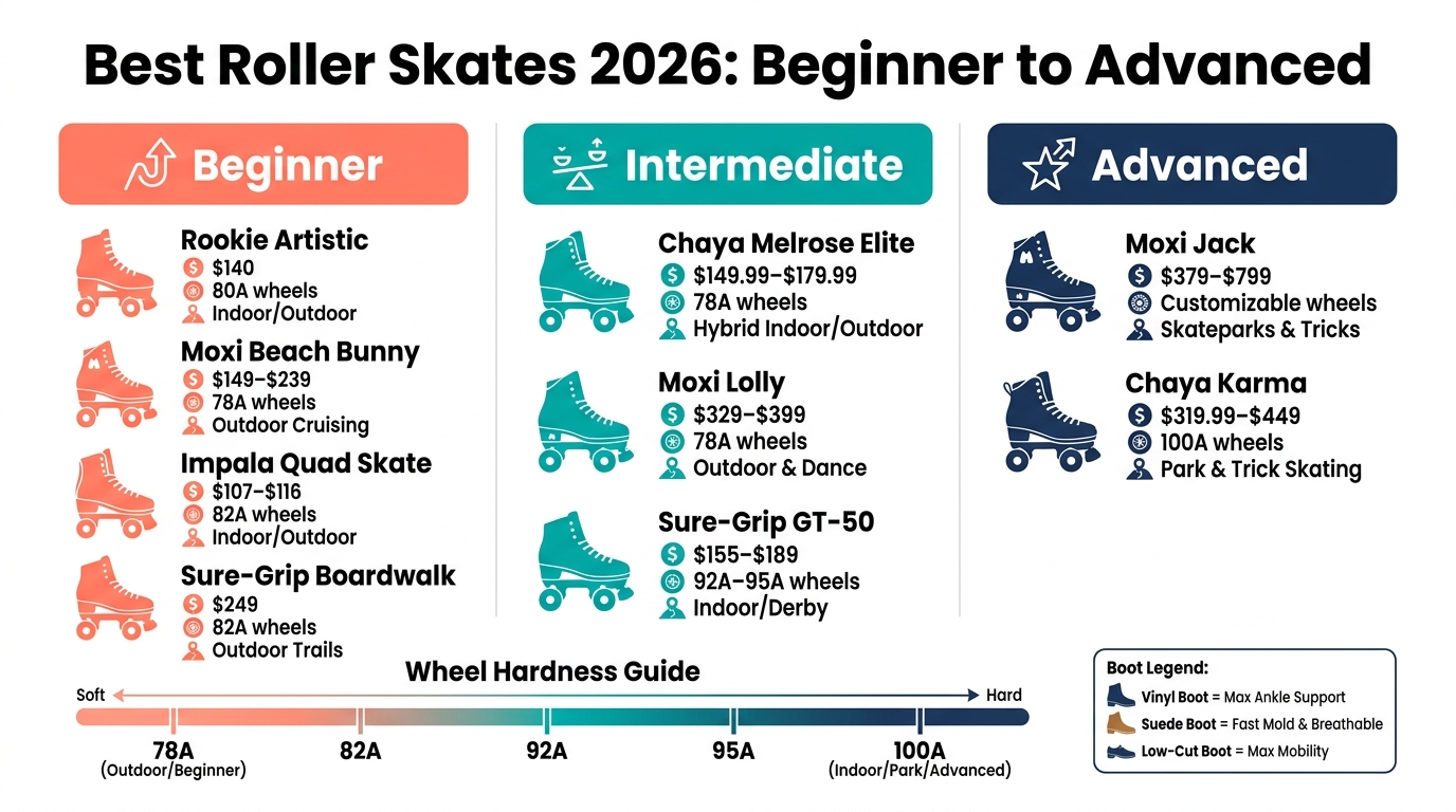 Best Roller Skates 2026: Skill Level & Price Comparison Guide