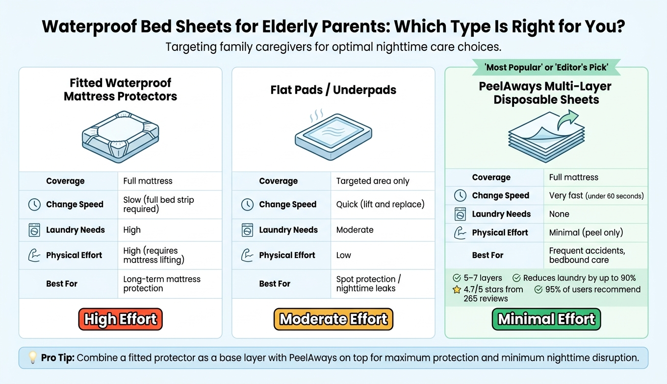 Waterproof Bed Sheets for Elderly Parents: Which Type Is Right for You?