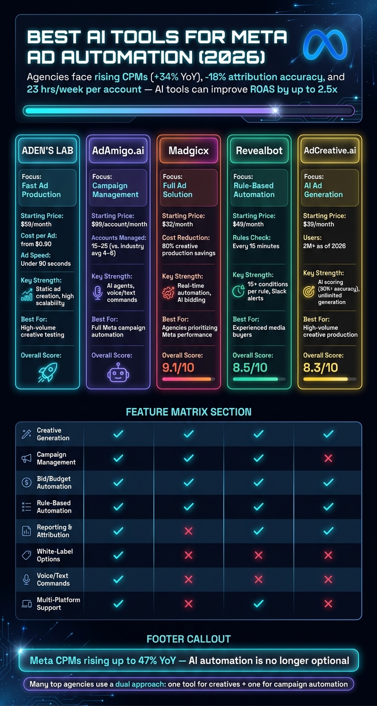 Best AI Tools for Meta Ad Automation: Side-by-Side Comparison 2026