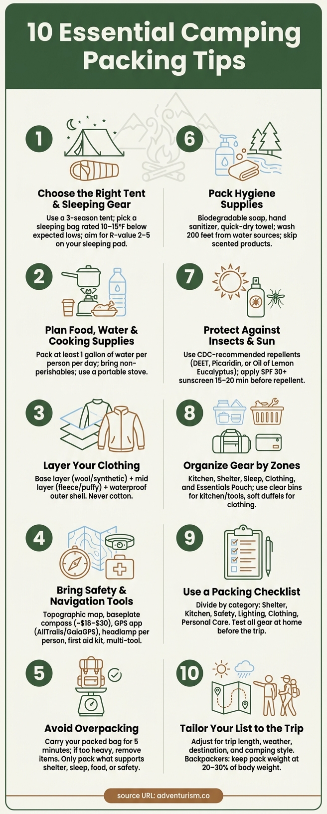 10 Essential Camping Packing Tips: What to Bring & Why
