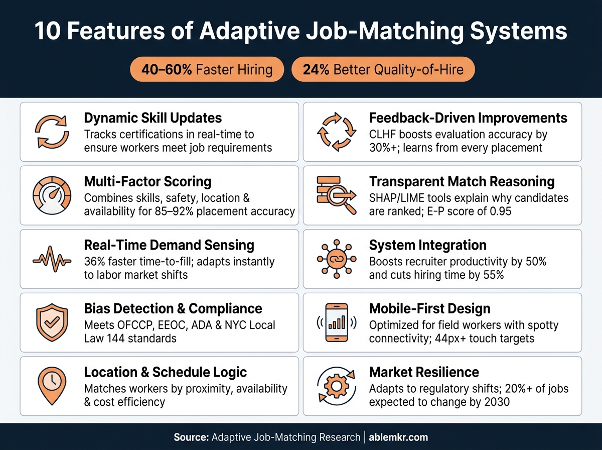10 Key Features of Adaptive Job-Matching Systems for High-Risk Industries