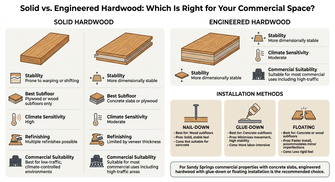 Solid vs. Engineered Hardwood for Commercial Spaces