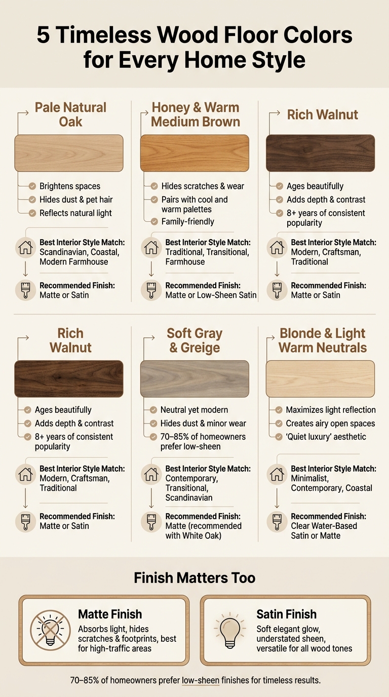 5 Timeless Wood Floor Colors: Shades, Styles & Finishes at a Glance