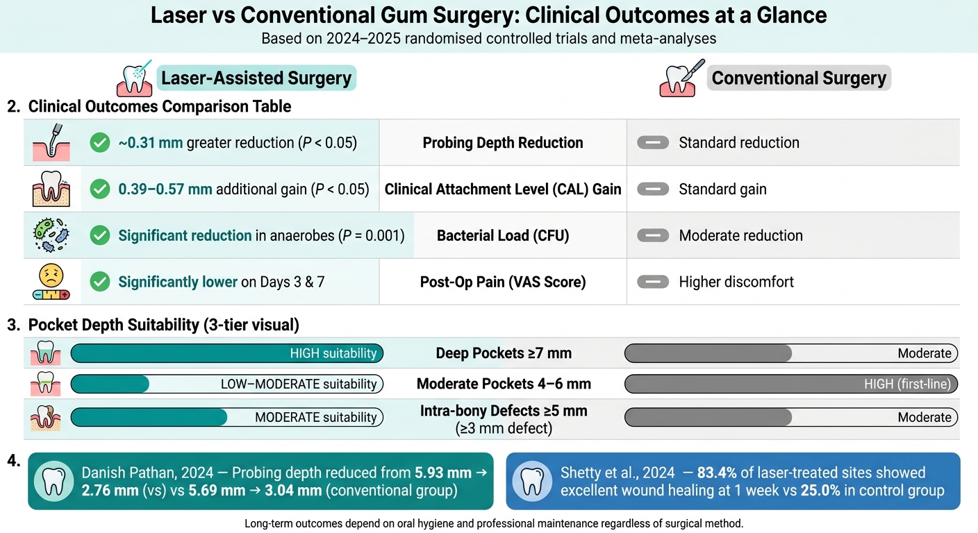 Laser vs Conventional Gum Surgery: Patient Selection & Clinical Outcomes