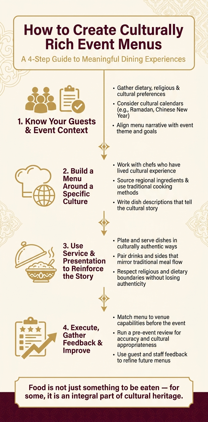 How to Create Culturally Rich Event Menus: A 4-Step Process