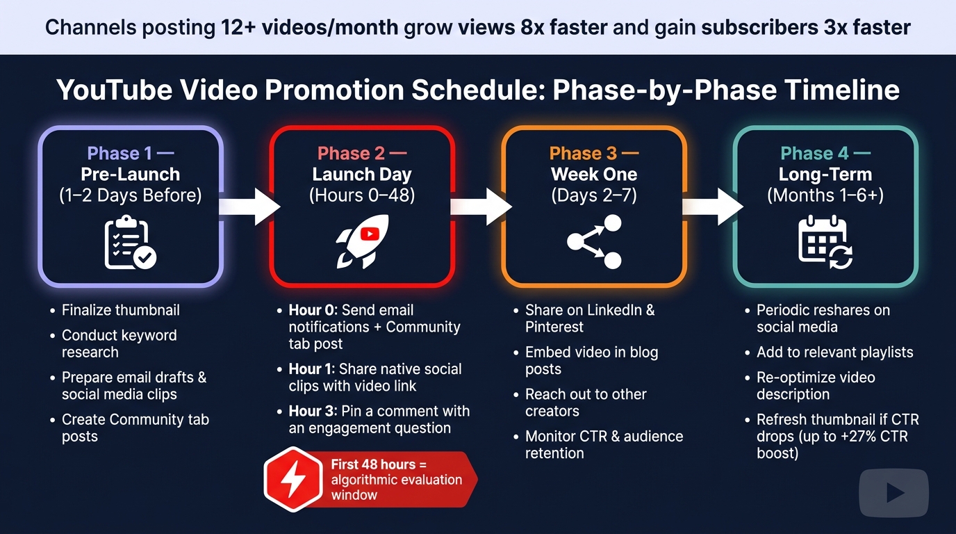 YouTube Video Promotion Schedule: Phase-by-Phase Timeline