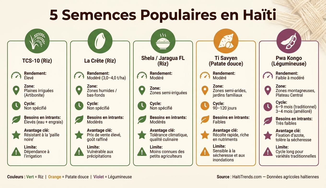 5 Semences Clés en Haïti : Comparaison Agricole