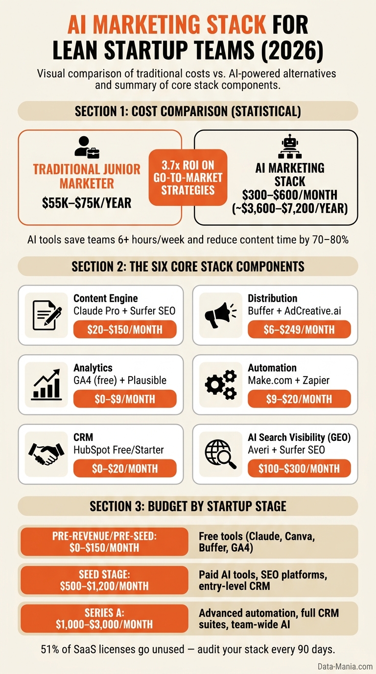 AI Marketing Stack vs. Traditional Hiring: Cost & ROI for Lean Startups (2026)