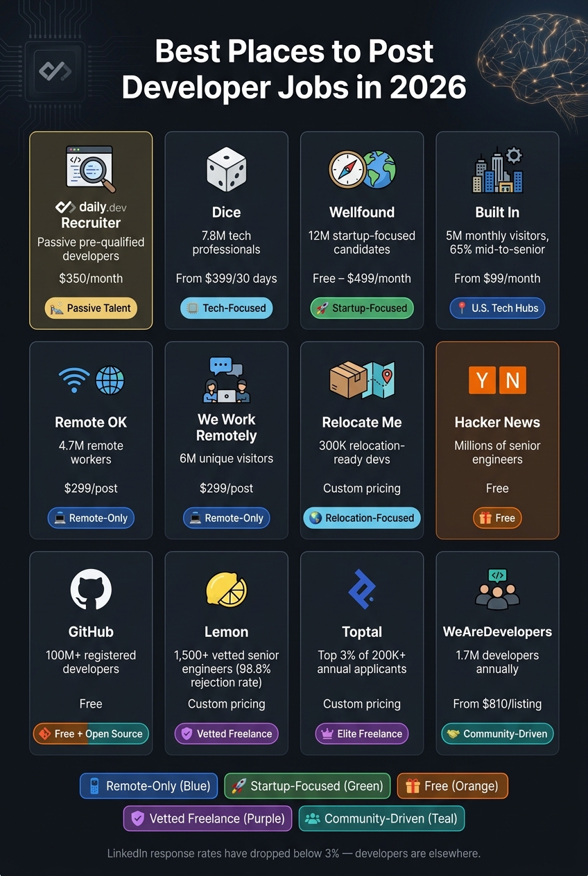 Best Developer Job Boards 2026: Platform Comparison Guide