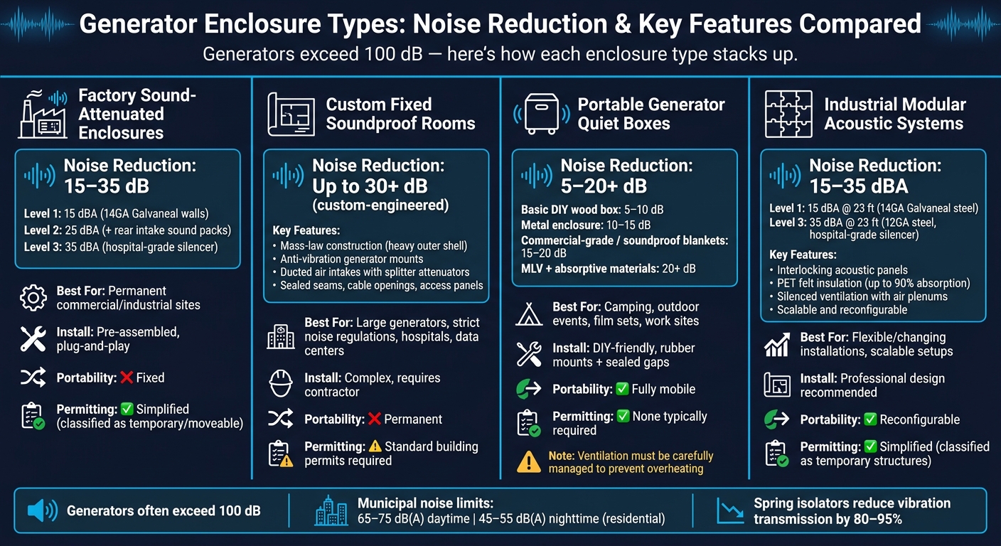 Generator Enclosure Types: Noise Reduction & Key Features Compared