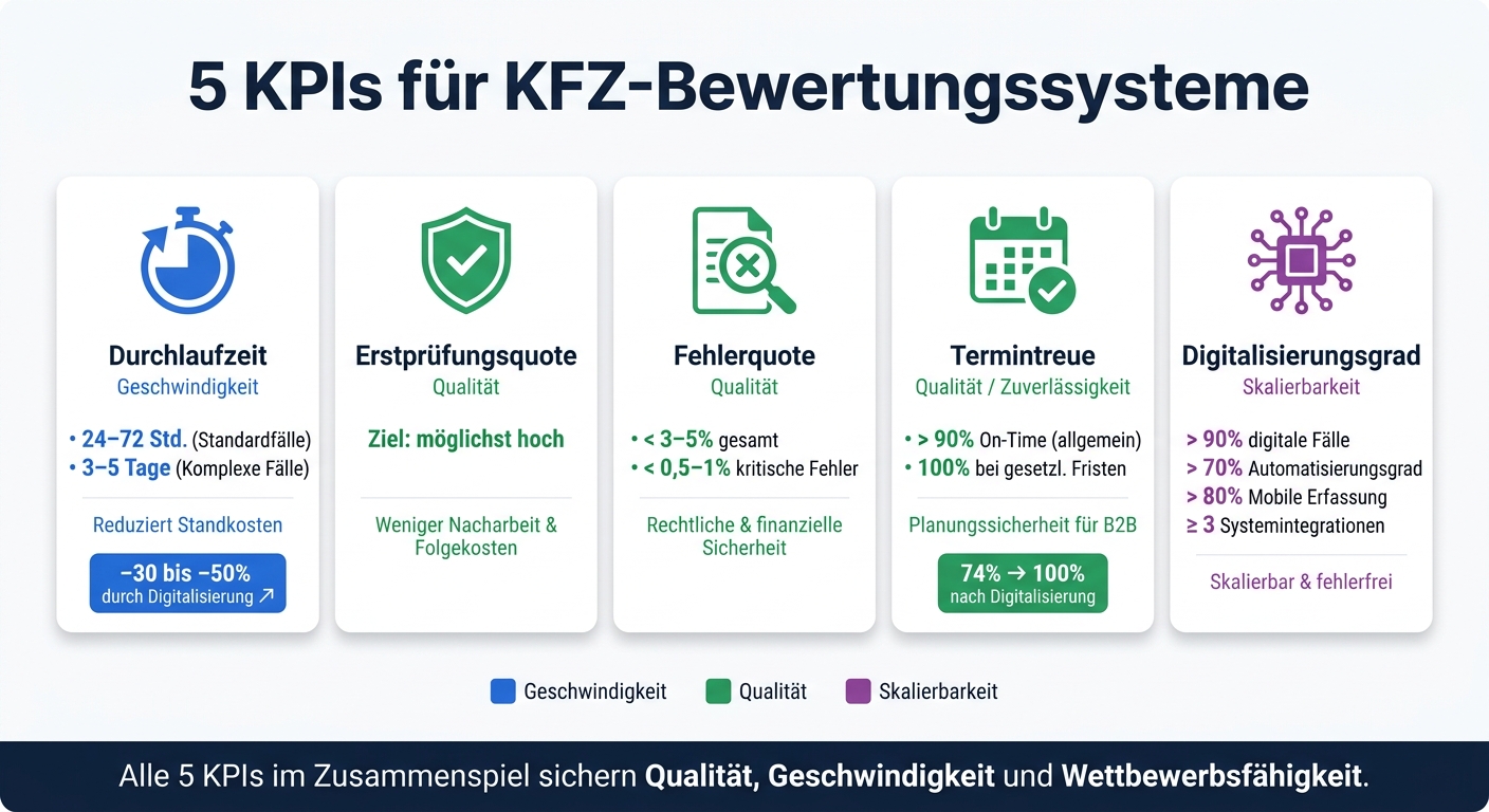 5 KPIs für KFZ-Bewertungssysteme: Zielwerte & Kategorien