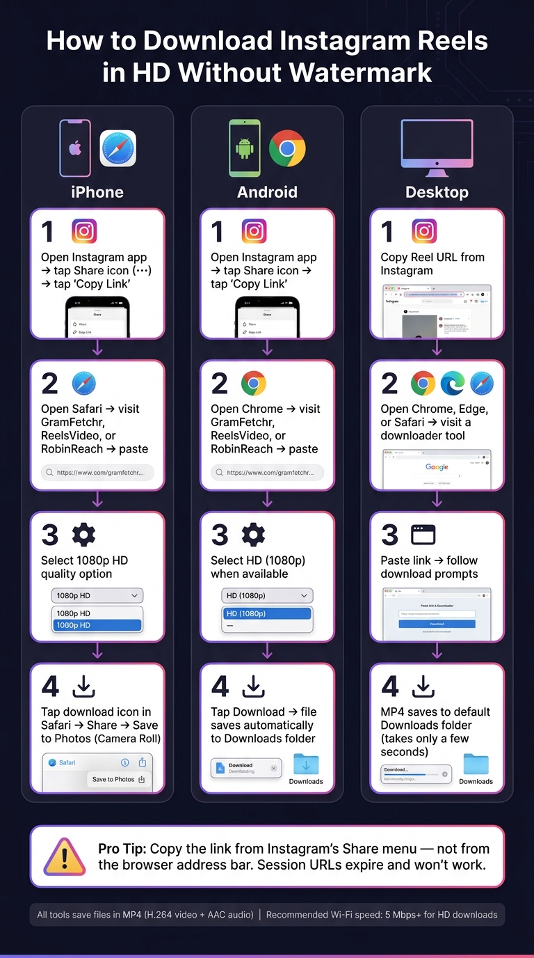 How to Download Instagram Reels in HD Without Watermark (2026)