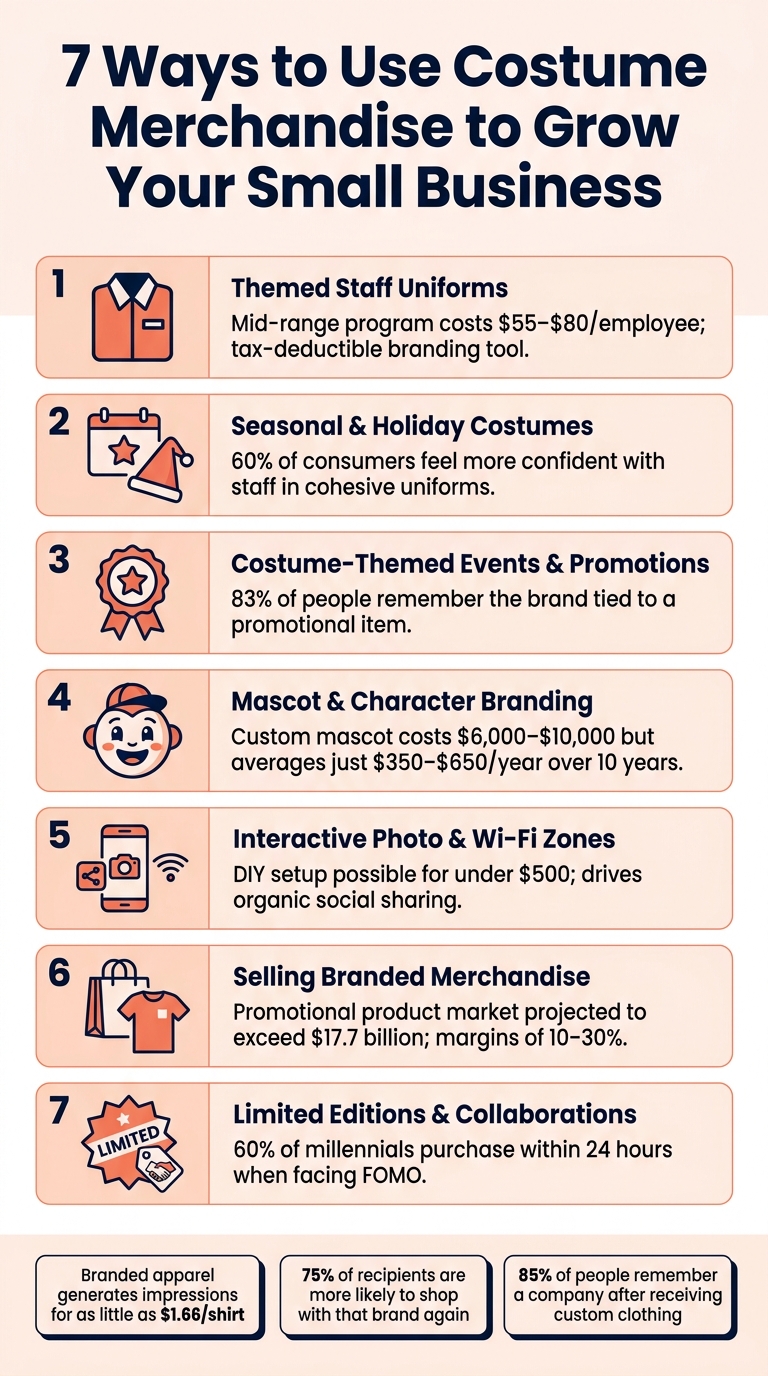 7 Ways to Use Costume Merchandise to Grow Your Small Business