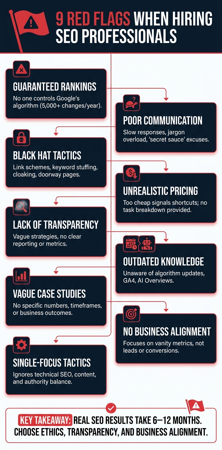 9 Red Flags When Hiring SEO Professionals