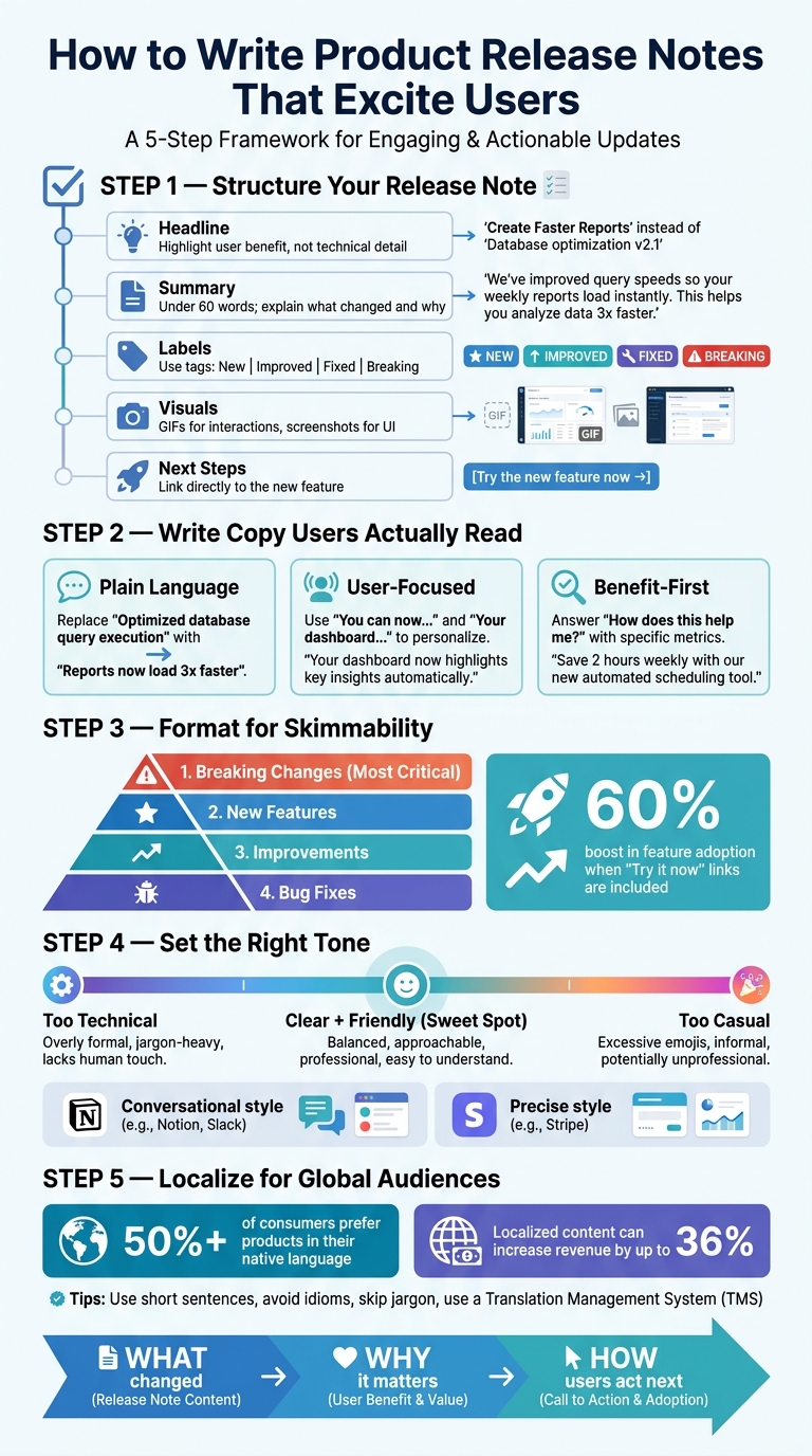 How To Write A Product Release Note That Excites Users | BeLikeNative