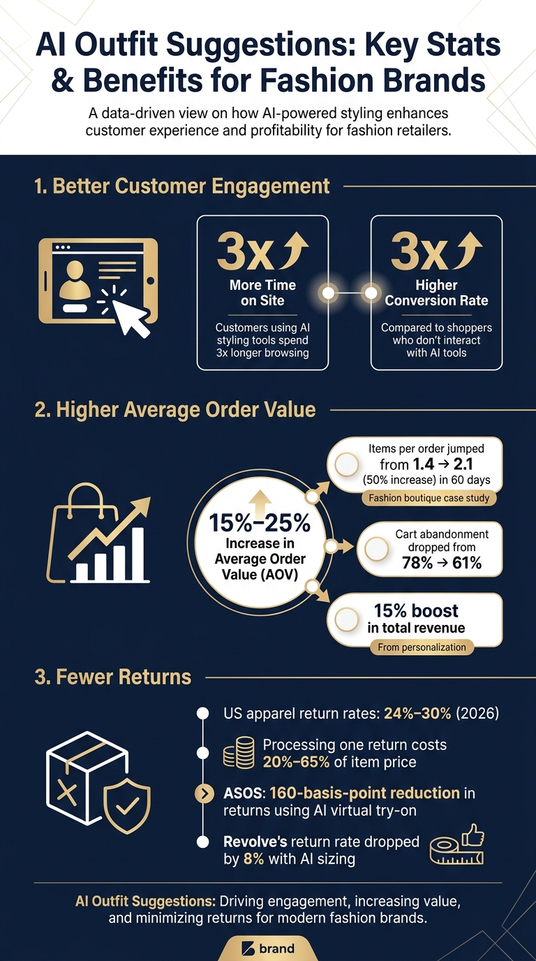 AI Outfit Suggestions: Key Stats & Benefits for Fashion Brands
