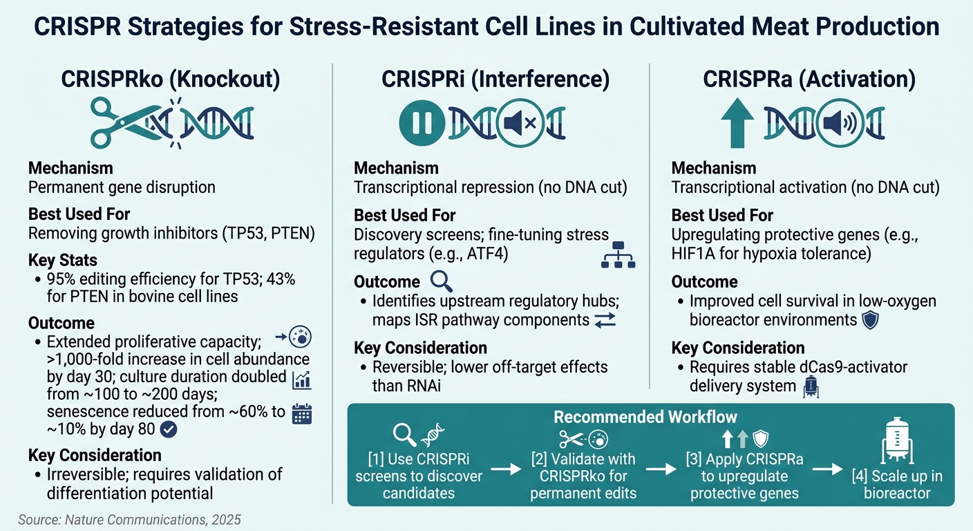 CRISPR Techniques for Stress-Resistant Cell Lines in Cultivated Meat