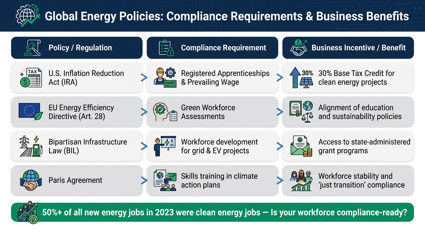 Global Energy Policies vs. U.S. Workforce Compliance Requirements & Benefits