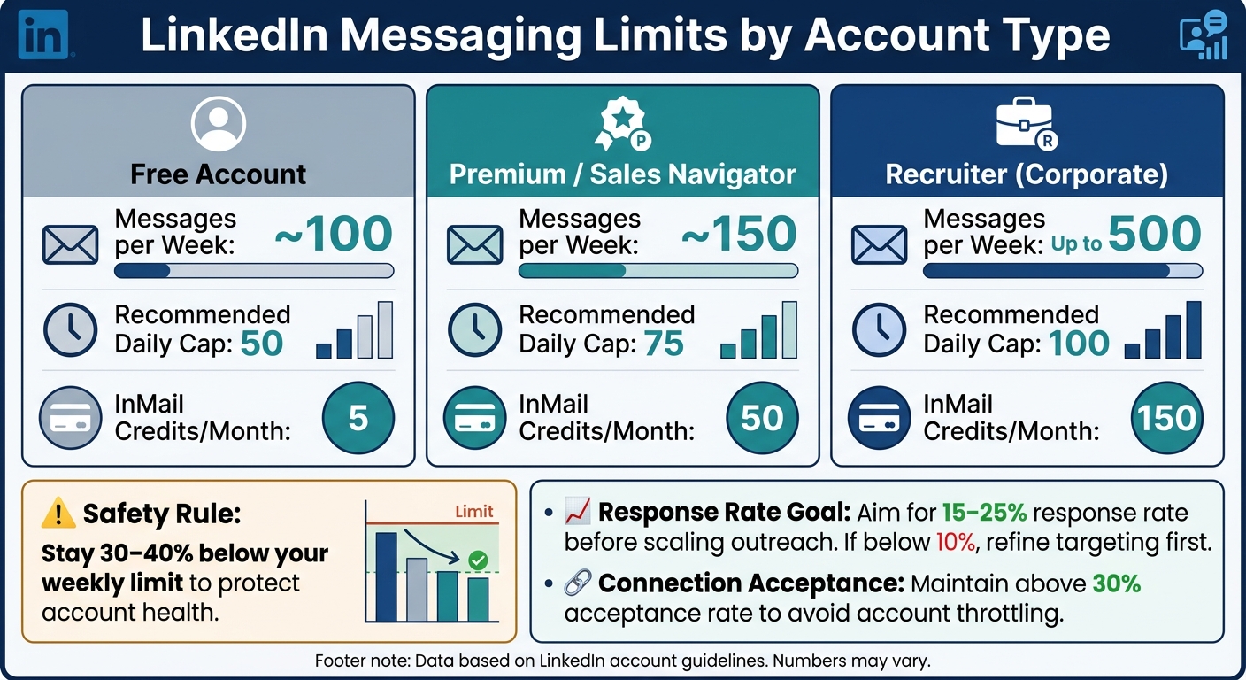 LinkedIn Messaging Limits & Caps by Account Type